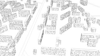 320x180 Old City Medieval Town Street Sketch Colored Cityscape With - Town Sketch