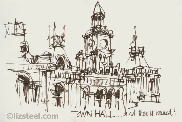 640x429 Sketching - Town Sketch