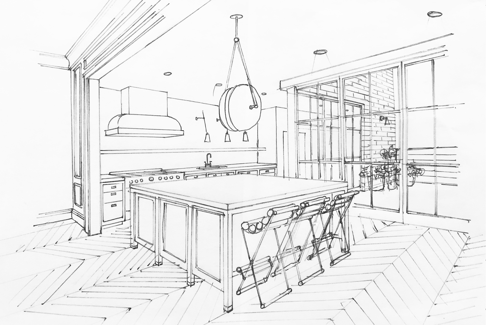Большие комнаты для рисования кухня