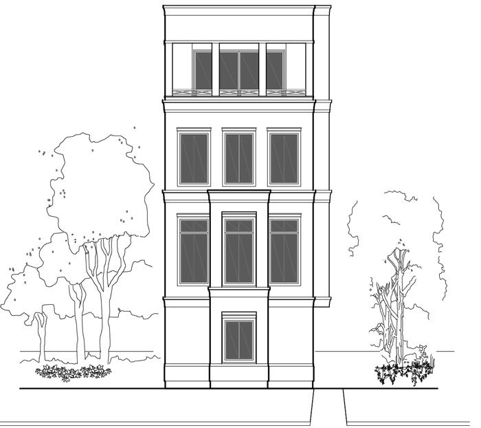 700x622 New Townhomes Plans, Townhouse Development Design, Brownstones - Townhouse Sketch