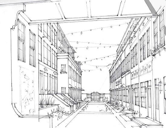 550x425 45 Unit Townhouse And Loft Project Proposed For Auto Repair Shop - Townhouse Sketch