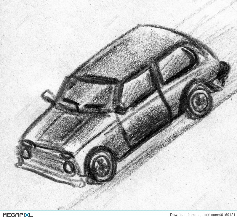 800x740 Toy Car Sketch Illustration 46169121 - Toy Car Sketch