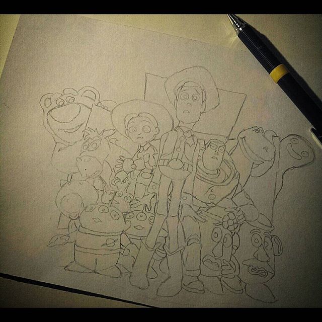 640x640 Toy Story 3 Sketch By @psycho Art On Instagram Toy Story 3 - Toy Story 3 Sketch