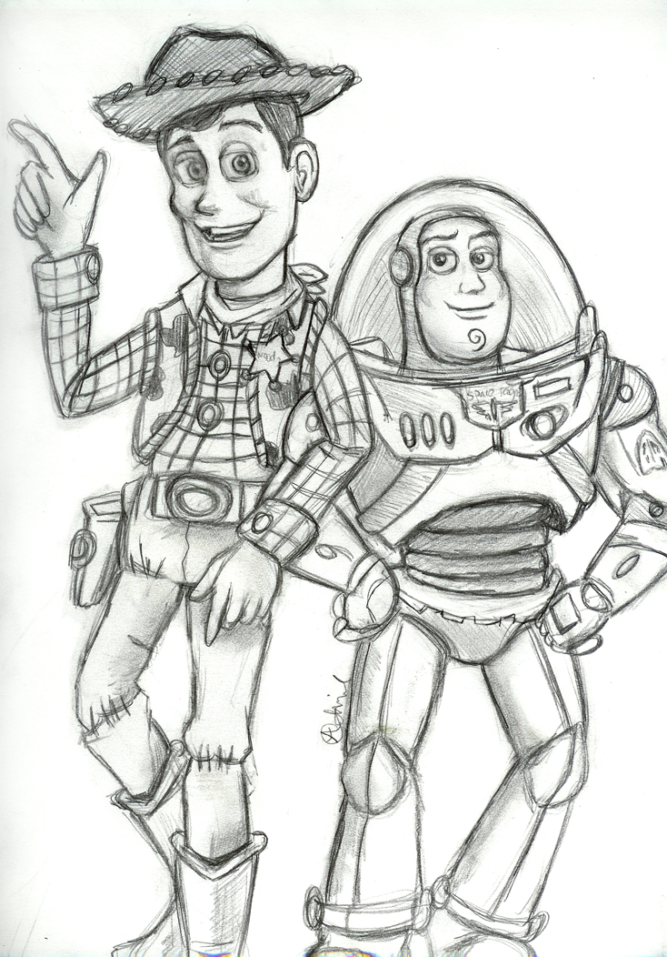 Toy Story 3 Sketch at PaintingValley.com | Explore collection of Toy ...