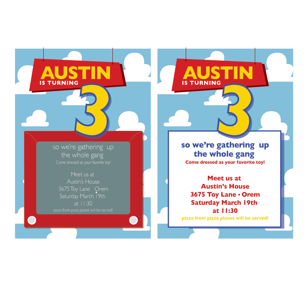 1000x1000 Toy Story Etch A Sketch Printable Invitation Amp Thank You Card - Toy Story Etch A Sketch