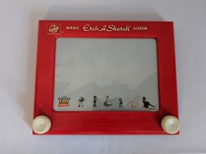 300x225 Vtg 505 Disney World Ohio Art Magic Etch A Sketch Screen Red Toy - Toy Story Etch A Sketch