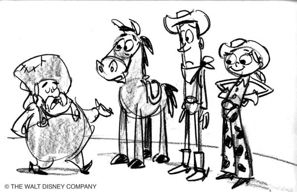 600x388 Toy Story 2 Art Of Toy Story 2 Pixar Talk - Toy Story Sketch