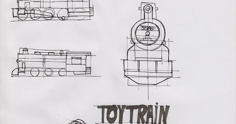 826x434 Louis Learns To Draw Toy Train - Toy Train Sketch