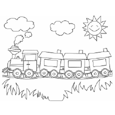 230x230 Top 26 Free Printable Train Coloring Pages Online - Toy Train Sketch