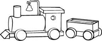 358x144 Train Clipart Toy Train - Toy Train Sketch