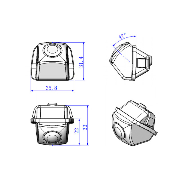 640x640 35.831.433mm 100% Real Hd Ccd Camera For Toyota Camry Camera Car - Toyota Camry Sketch