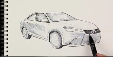 395x201 Toyota Camry Sketch - Toyota Camry Sketch