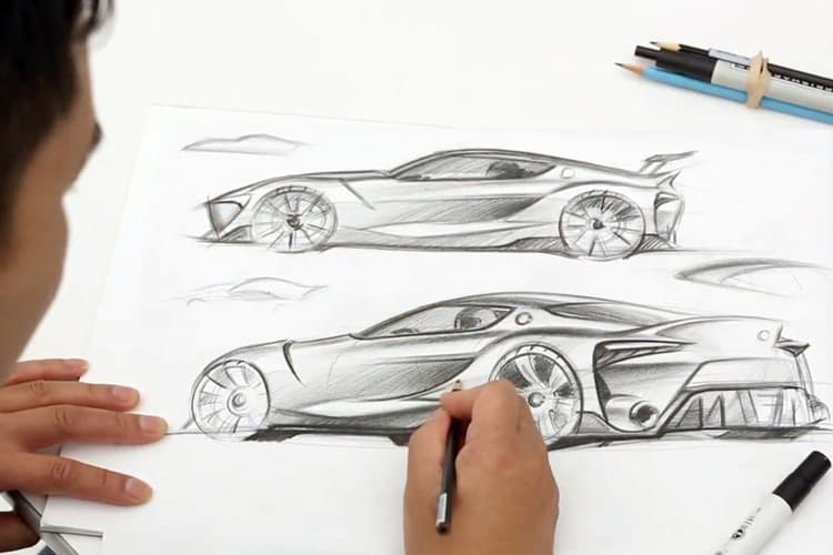 750x500 The Sketch That Inspired The New Toyota Supra - Toyota Sketch