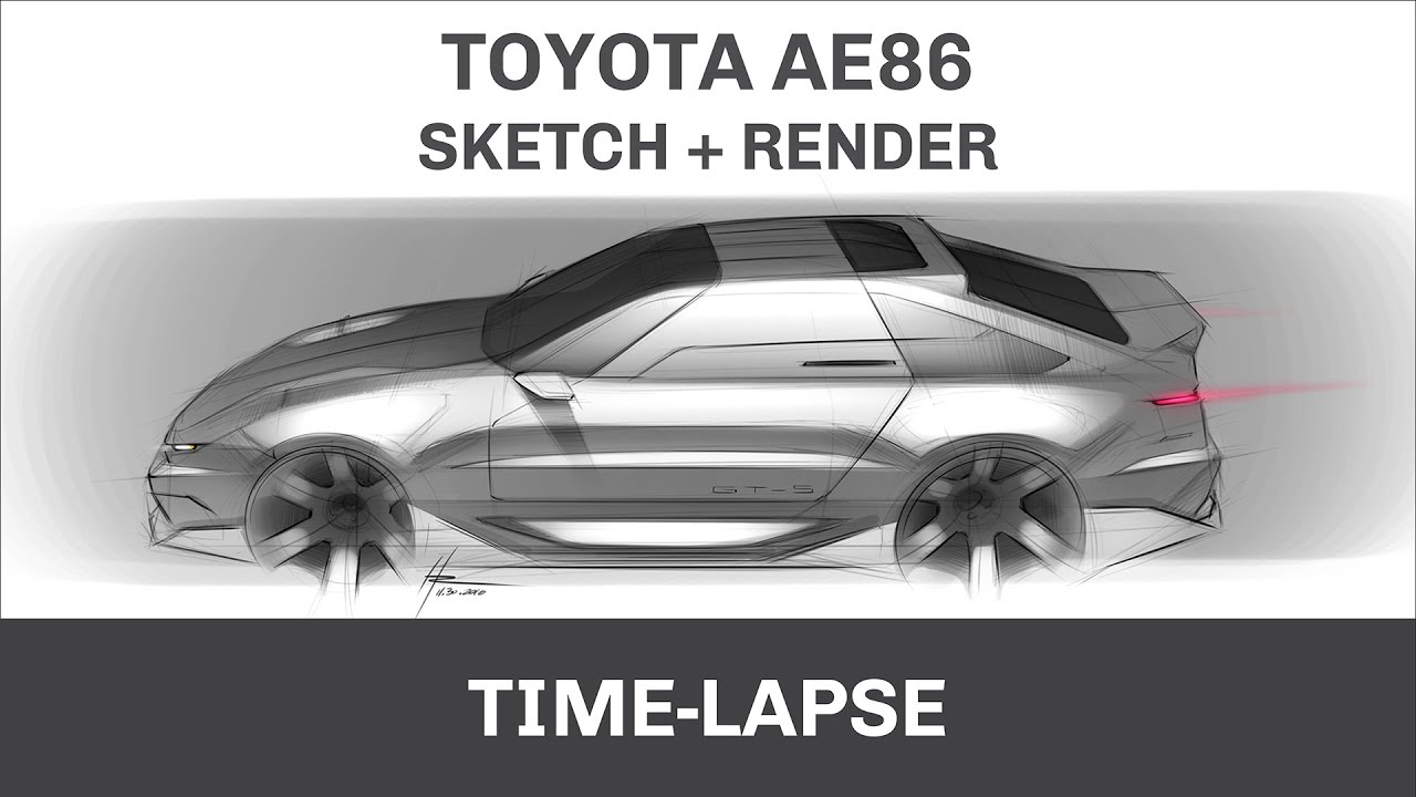 1280x720 Toyota Ae86 Car Design Sketch And Render Sketchbook Pro - Toyota Sketch