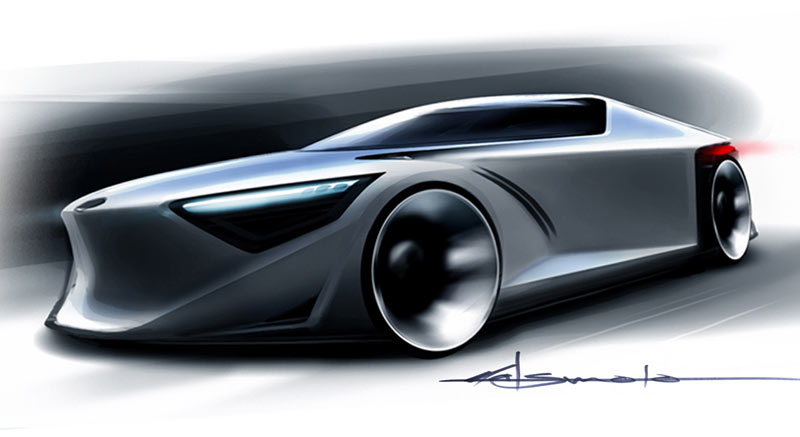 800x437 Toyota Ft Hs Concept Sketch 4 Supercar Sketches - Toyota Sketch