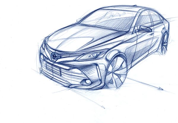 600x413 Toyota Sketch Car Design Car Sketch, Sketches And - Toyota Sketch