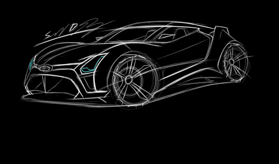 900x528 Toyota Sketch By Dyrborgdesign - Toyota Sketch