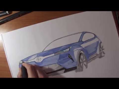 480x360 Car Design Sketch Toyota C Hr Concept - Toyota Sketch