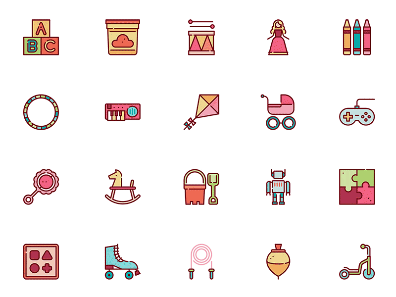 800x600 Toys Icons Set Sketch Freebie - Toys Sketch