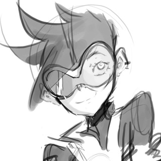 320x320 Warm Up Sketch Of Tracer. And For Those Of You Who Requested A - Tracer Sketch