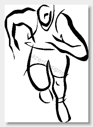300x407 Lazer Designs Clip Art - Track And Field Sketch
