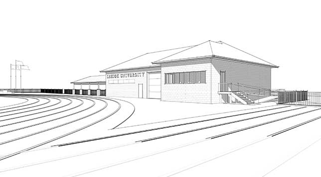 644x356 Lehigh University Covert Track And Field Pavilion - Track And Field Sketch