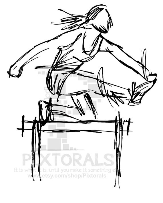 Track And Field Sketch at PaintingValley.com | Explore collection of ...