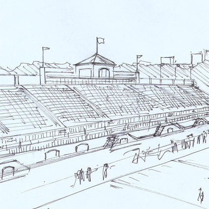 Track And Field Sketch at PaintingValley.com | Explore collection of ...