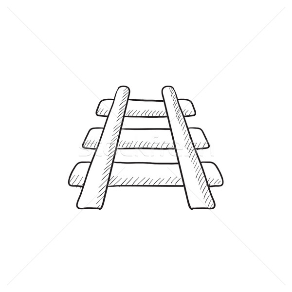 600x600 Railway Track Sketch Icon. Vector Illustration Andrei Krauchuk - Track Sketch