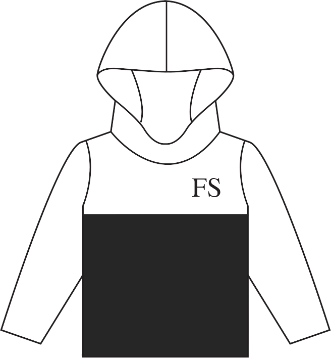 656x708 Tracksuit Hooded Top Half And Half Lightweight Forever Sewing - Tracksuit Sketch