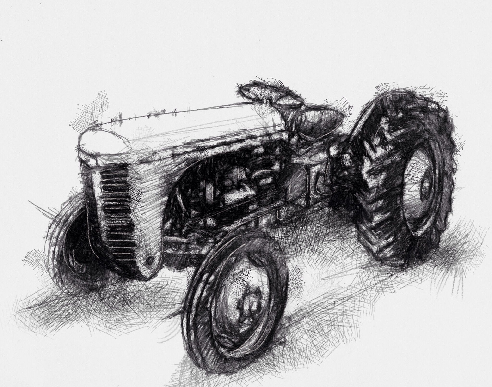 2048x1612 Old Tractor Art! Drawings, Art And Art Drawings - Tractor Sketch