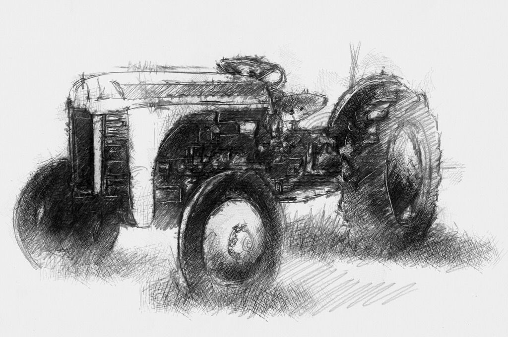 1024x680 Old Tractor Old Tractors And Other Equipment - Tractor Sketch