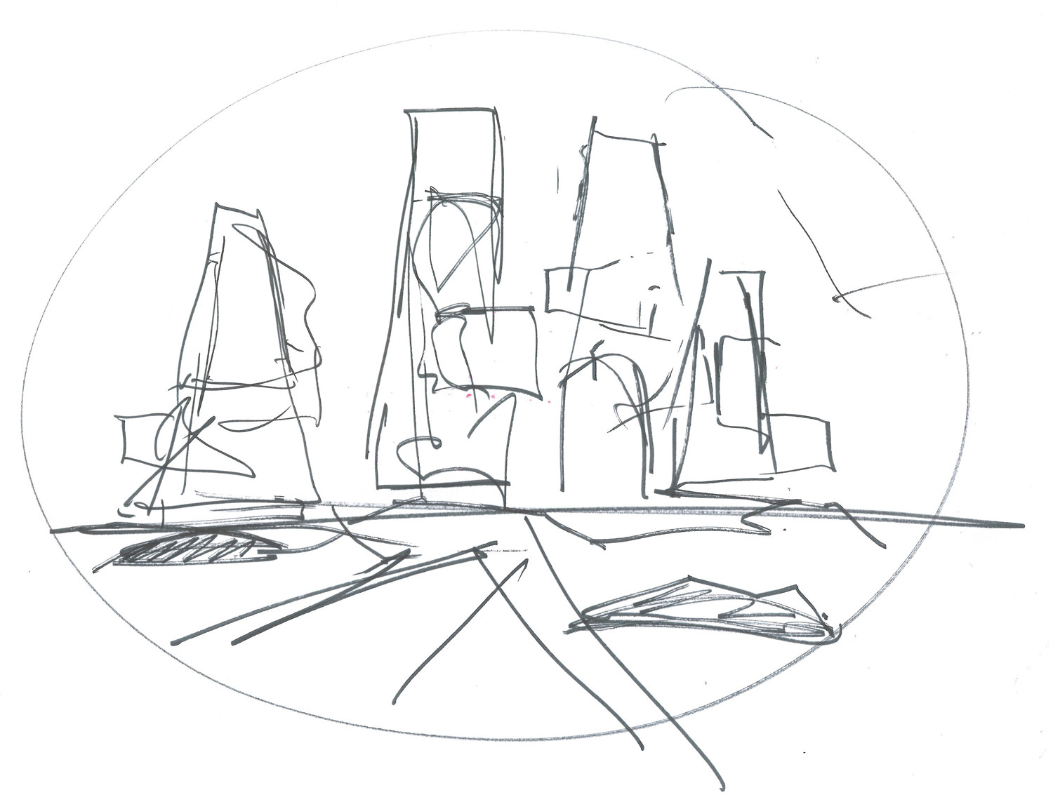 1500x1153 Gallery Of Yongjia World Trade Centre Unstudio - Trade Sketch