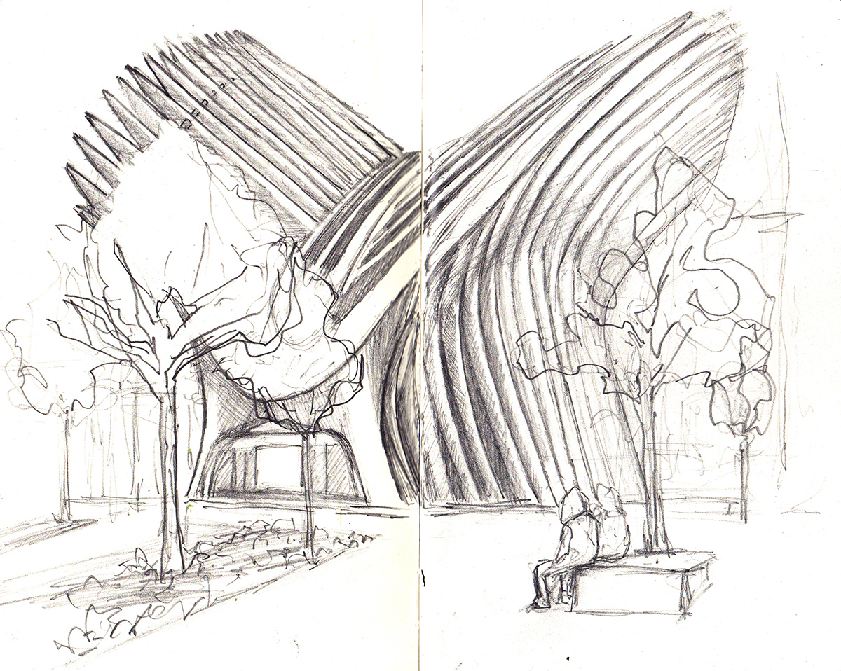 1200x958 Westfeild Architecture Illustration Nyc World Trade Center Urban - Trade Sketch