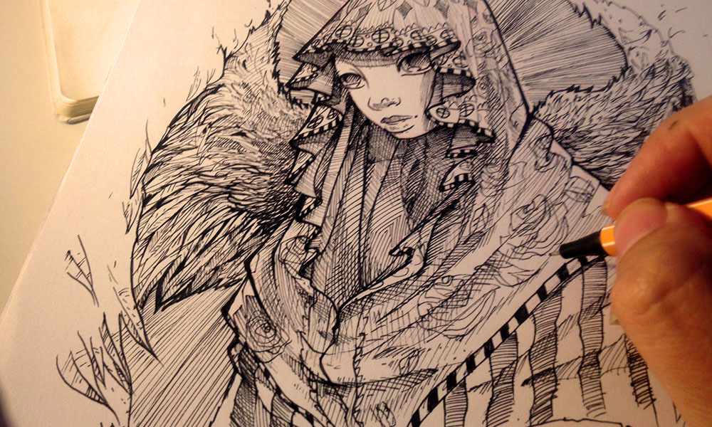 1000x600 Digital Vs Traditional Sketches On Behance - Traditional Sketches