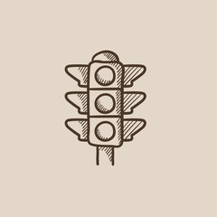 240x240 Traffic Light Sketch Icon. - Traffic Light Sketch