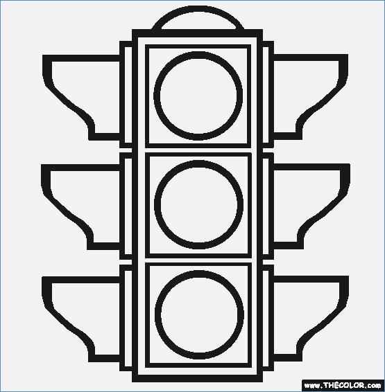 555x566 Free Printable Traffic Light Clip Art - Traffic Signal Sketch