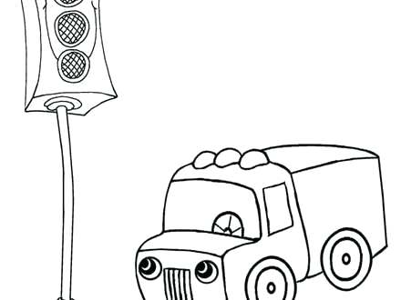 440x330 Traffic Light Coloring - Traffic Signal Sketch