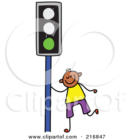 450x470 By A Green Traffic Light Clipart Panda - Traffic Signal Sketch