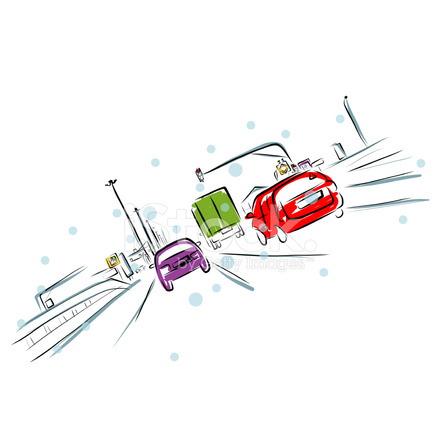 440x440 Sketch Of Traffic Road In City For Your Design Stock Vector - Traffic Sketch