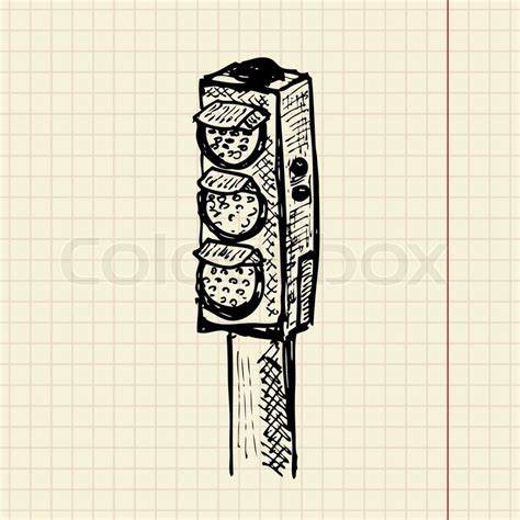 474x474 Traffic Light Sketch. Sketch Traffic Lights Vector Illustration - Traffic Sketch