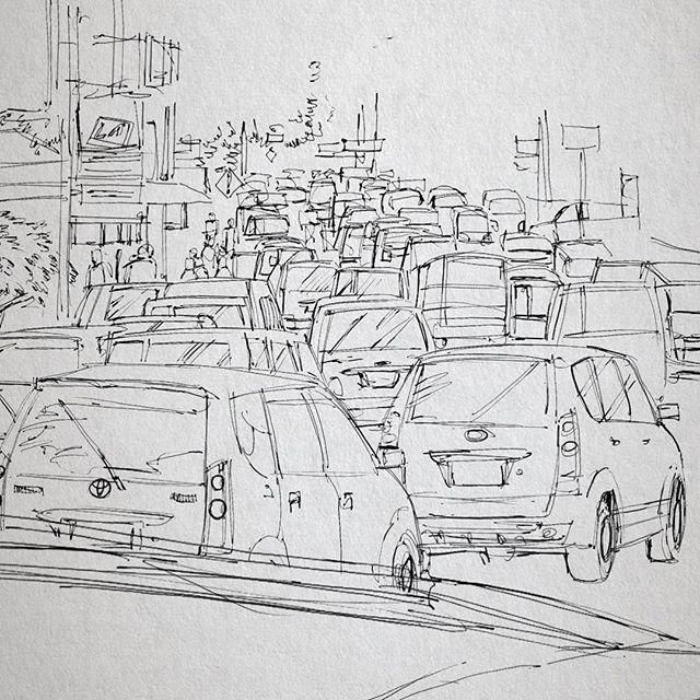 640x640 Traffic Jam.003 - Traffic Sketch