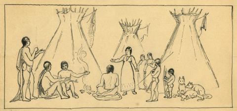 480x225 Forced Marches Amp Imprisonment The U.s. Dakota War Of 1862 - Trail Of Tears Sketch