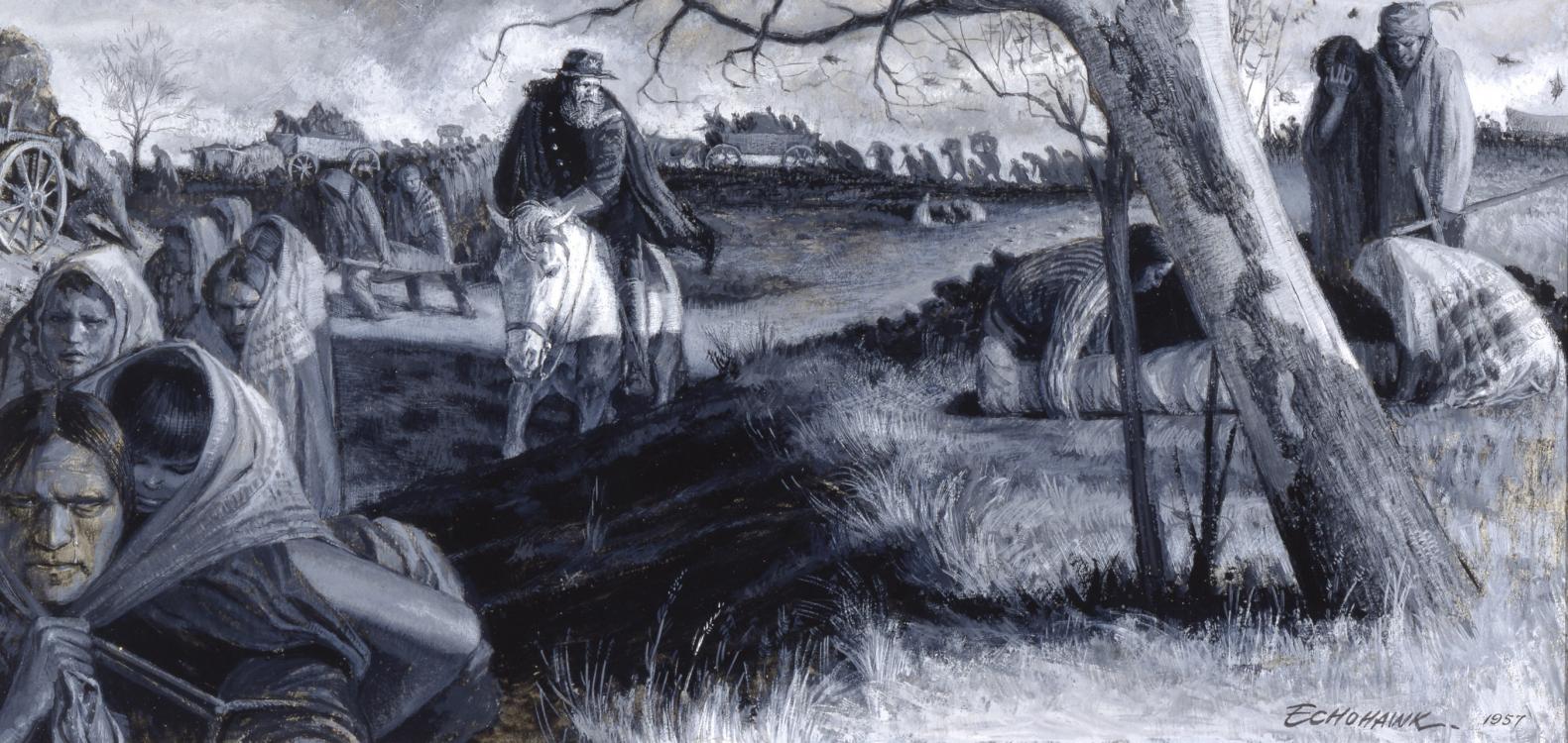 1581x750 Trail Of Tears Brummett Echohawk - Trail Of Tears Sketch