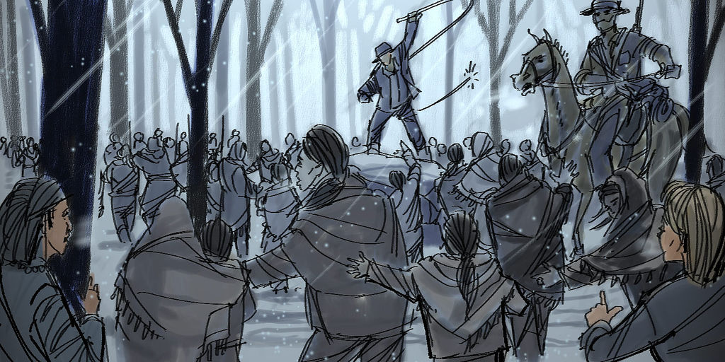 1024x512 Trail Of Tears Diorama For A Proposed Cultural Center For - Trail Of Tears Sketch