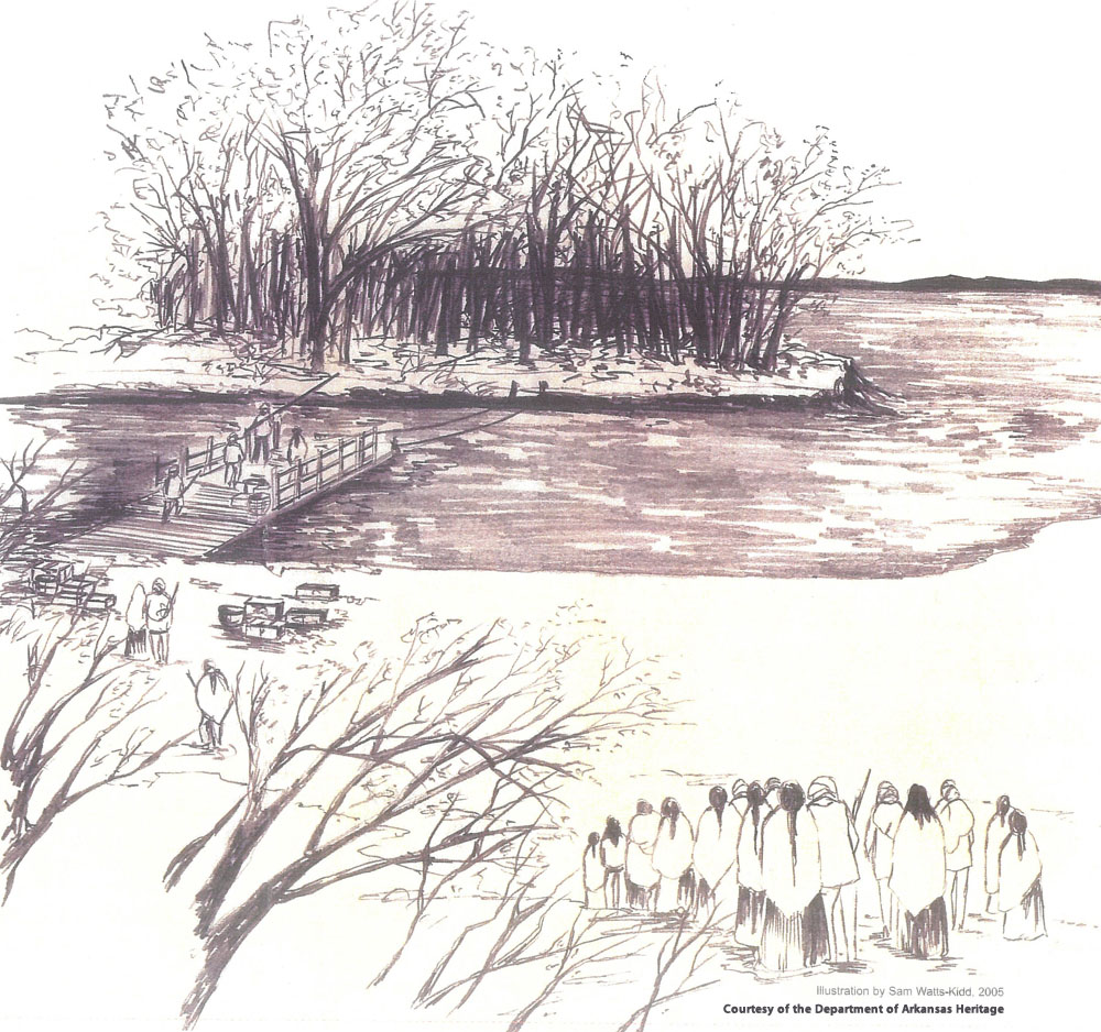 1000x938 Cardon The Trail Of Tears Through Arkansas - Trail Of Tears Sketch