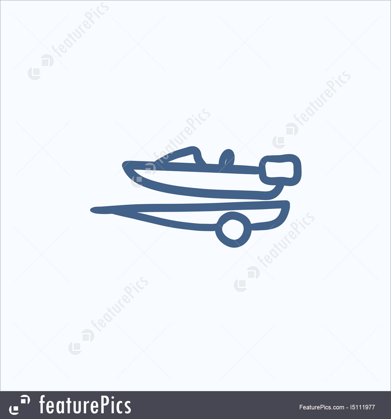 1300x1392 Illustration Of Boat On Trailer For Transportation Sketch Icon. - Trailer Sketch