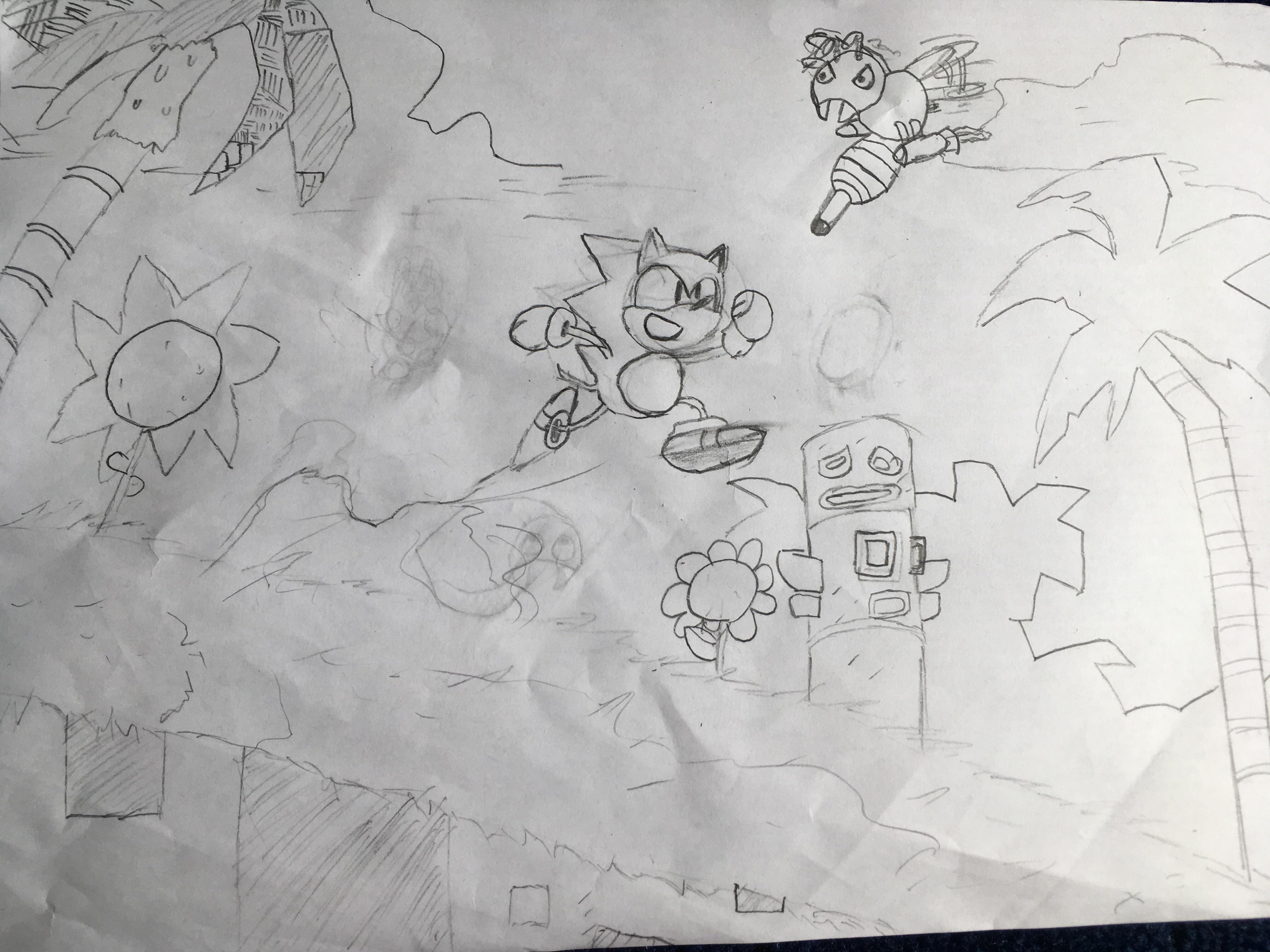 4032x3024 My Sketch From The Sonic Mania Trailer! Sonicthehedgehog - Trailer Sketch