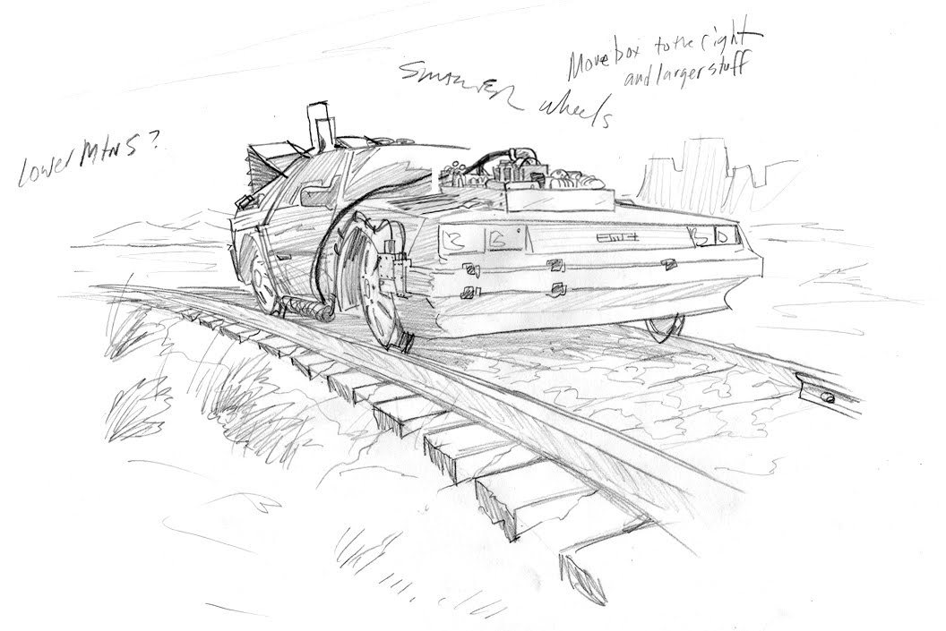 1056x705 Fire Bad 2010 - Train Car Sketch