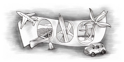 480x240 France The Eurotunnel, The Shuttle Car Train Service Between - Train Car Sketch